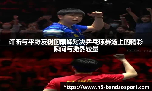 许昕与平野友树的巅峰对决乒乓球赛场上的精彩瞬间与激烈较量