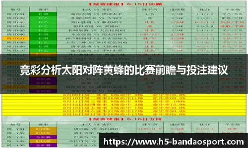 竞彩分析太阳对阵黄蜂的比赛前瞻与投注建议